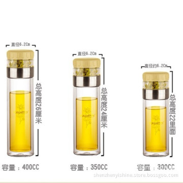 Simple and Convenient Double Wall Glass Cup B19/B18/B17